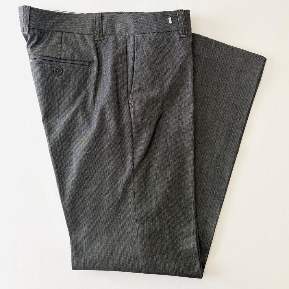 Gap Stretch Women's Dress Pants Trousers Size 4 Ankle Black Tweed Flare Leg